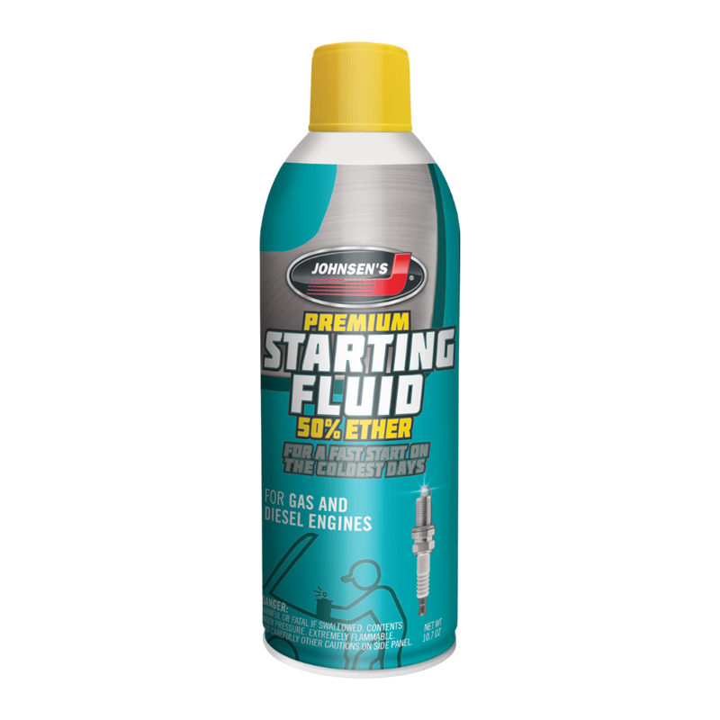 JOHNSEN'S_PREMIUM STARTING FLUID  50% ETHER(FOR GAS AND DIESEL ENGINES)-10.7OZ