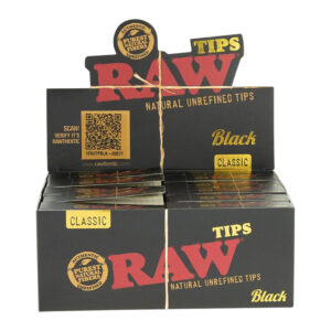 RAW ROLLING TIP  50/CT BLACK