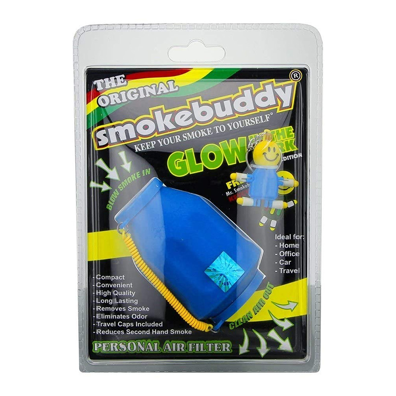 SMOKE BUDDY ORIGINAL GLOW IN THE DARK BLUE