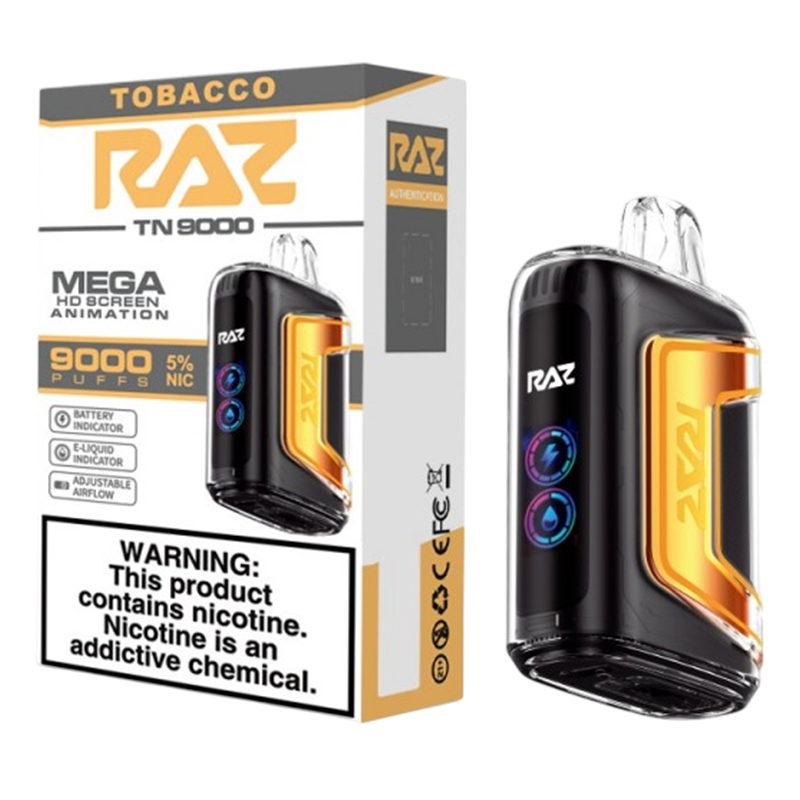 RAZ TN 9K TOBACCO 5% - BOX OF 5