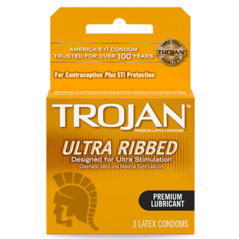 TROJAN ULTER RIBBED LUB