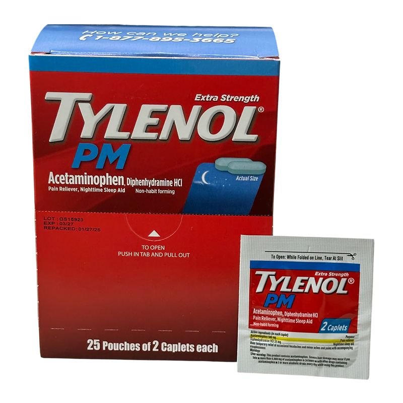 TYLENOL PM 25/2 POUCHES