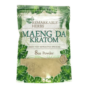 REMARKABLE HERBS_GREEN VEIN MAENG DA KRATOM  8OZ POWDER