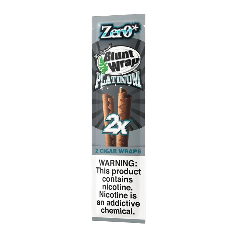 BLUNT WRAP PLATINUM ZERO 2PK - BOX OF 25 POUCHES