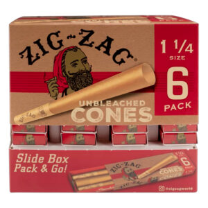 ZIG ZAG CONE 1 1/4 6PK UNBLEACHED 36-CT