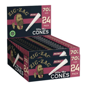 ZIG ZAG ULTRA THIN MINI 70'S SIZE 24 PACK CONES