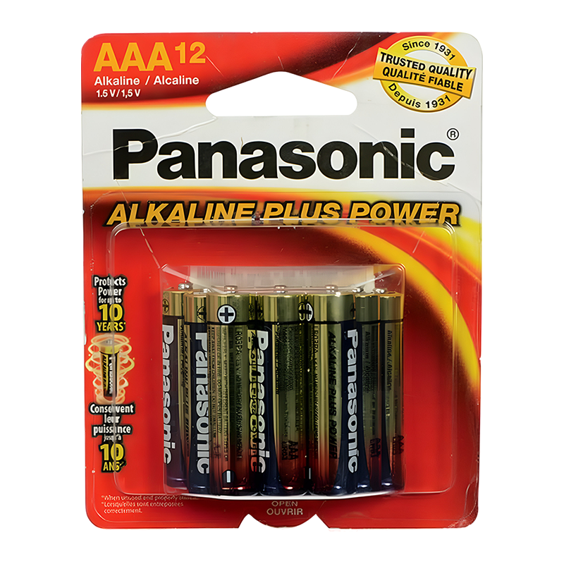 PANASONIC BATTERIES AAA 12PK