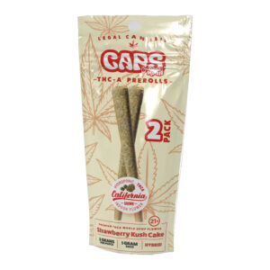 CAPS PRE ROLL THCA STRAWBERRY KUSH CAKE 2PK