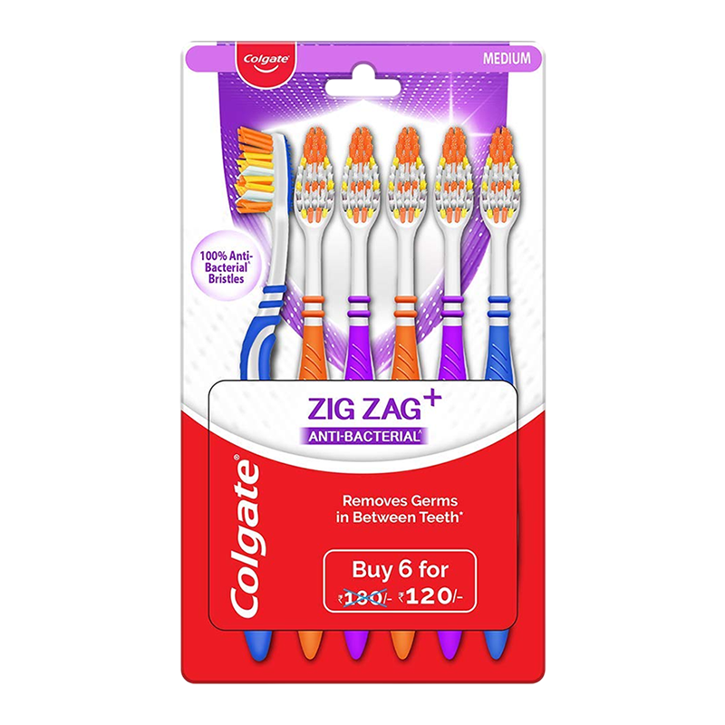 COLGATE_TOOTHBRUSH MEDIUM - 6PK