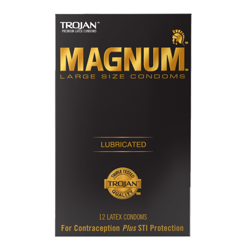 TROJAN BLACK MAGNUM LARGE LUBRICATED