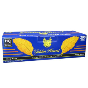GOLDEN HARVEST HQ CIGARETTES TUBES 17MM KING SIZE BLUE 200CT - BUNDLE OF 5