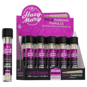 HAZY MARY THCA DAIMOND INFUSED PRE ROLLS 2GRAM  - BOX OF 10