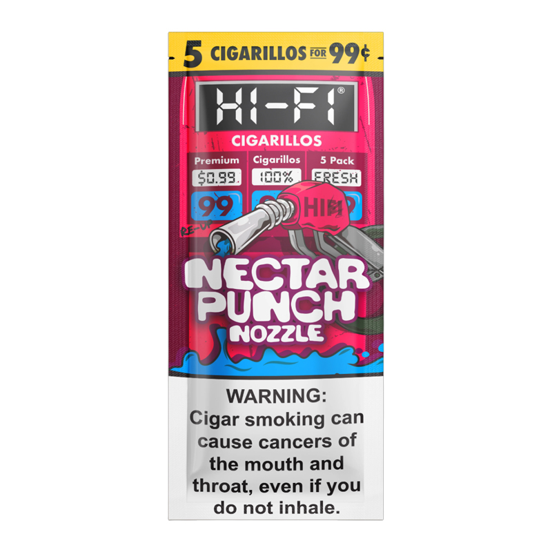 HI-FI 5PK CIGARILLOS NECTOR PUNCH NOZZLE - BOX OF 15 POUCHES