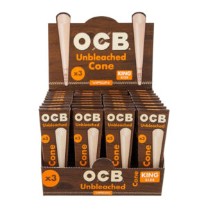 OCB UNBLEACHED KING SIZE 3PK CONE 32-CT