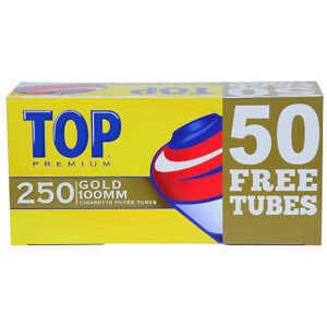 TOP PREMIUM CIGARETTE TUBES 100MM 250CT - BUNDLE OF 4