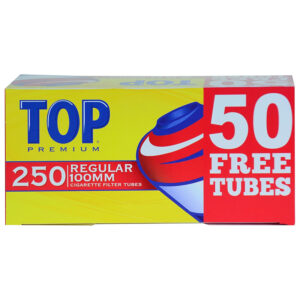 TOP PREMIUM CIGARETTE TUBES 100MM REGULAR 250CT - BUNDLE OF 4