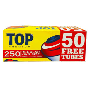 TOP PREMIUM CIGARETTE TUBES KING SIZE REGULAR 250CT - BUNDLE OF 4