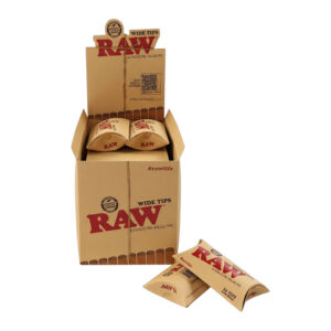 RAW WIDE TIPS PRE ROLLED 20 PER BOX 21 PK
