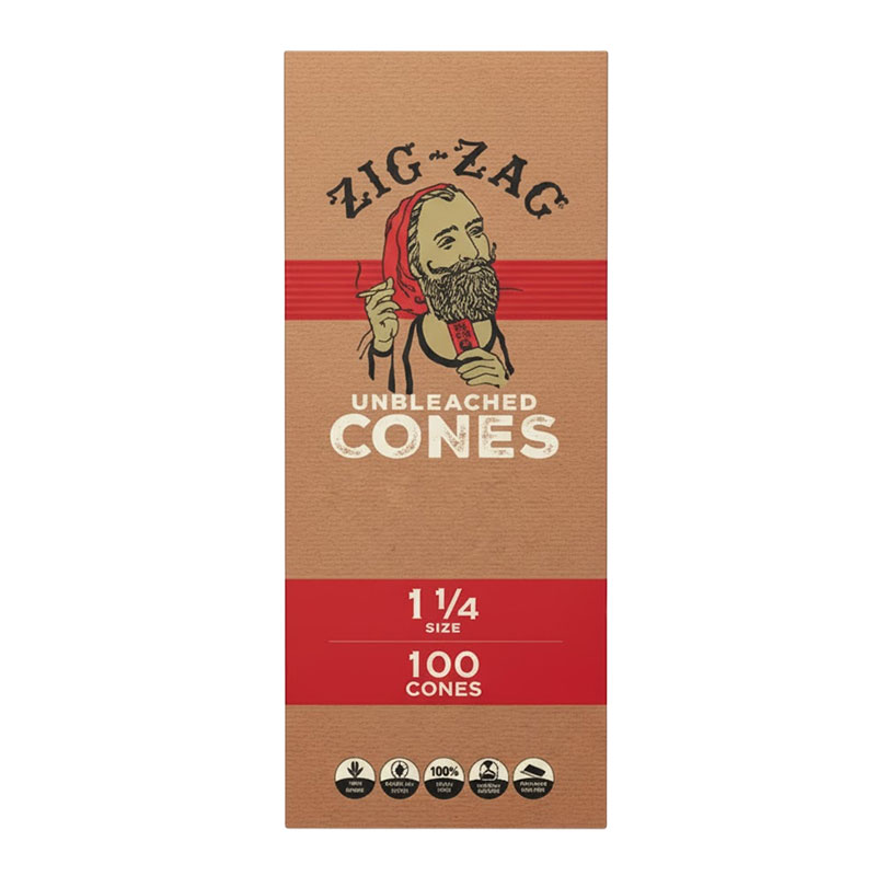 ZIG ZAG UNBLEACHED CONE 1 1/4 84/26 (100 CONES)