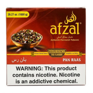 AFZAL AUTHENTIC HOOKAH TOBACCO PAN RAAS FLAVOR - 1000 GRAMS JAR