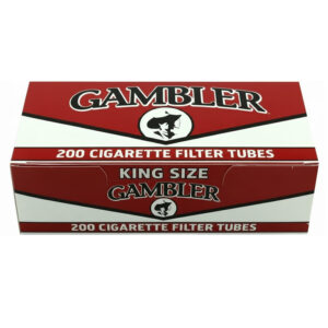 GAMBLER CIGARETTE FILTER TUBES KING SIZE RED 200CT - BUNDLE OF 5