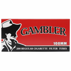 GAMBLER CIGARETTE FILTER TUBES 100MM RED 200CT - BUNDLE OF 5