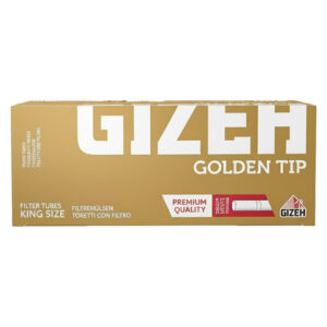 GIZEH GOLDEN TIP CIGARETTES TUBES KING SIZE 250CT - BUNDLE OF 4