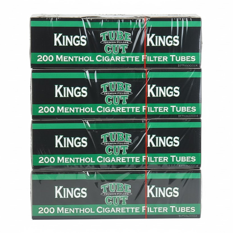 GAMBLER TUBE CUT KING SIZE 200 CIGARETTE FILTER TUBES- PACK OF 5