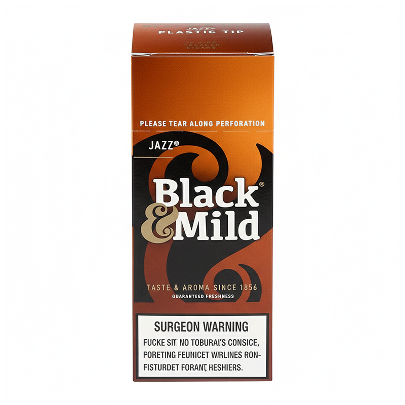 BLACK & MILD PLASTIC TIP 25CT