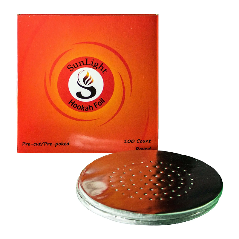 SUNLIGHT HOOKAH FOILS  ROUND - 100PK