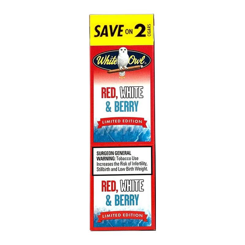 WHITE OWL 2PK RED, WHITE & BERRY CIGAR LIMITED EDITION - DUAL BOX OF 15 POUCHES