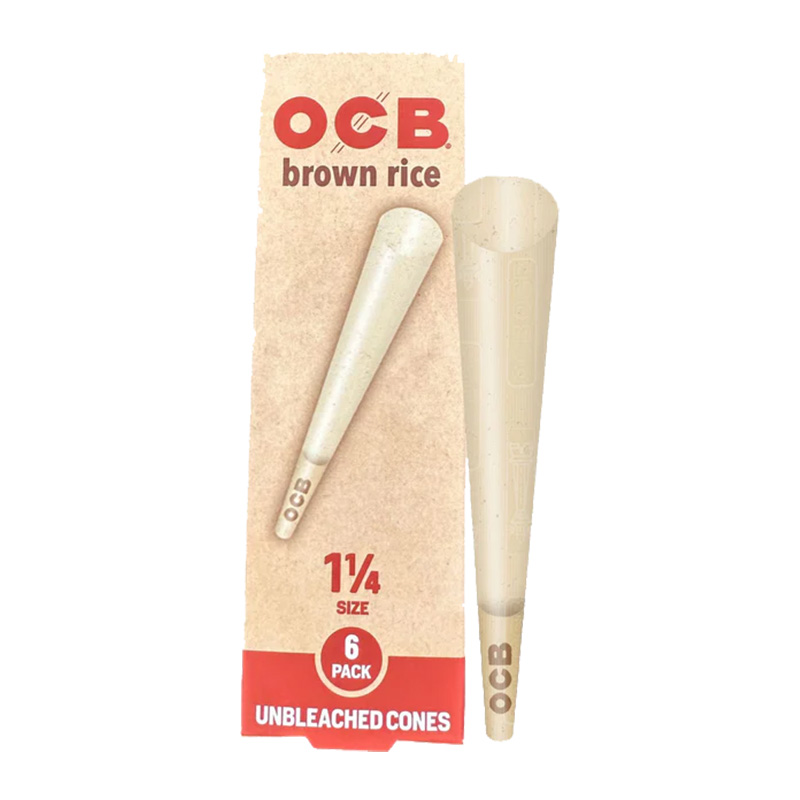 OCB BROWN RICE 6PK 11/4 CONE