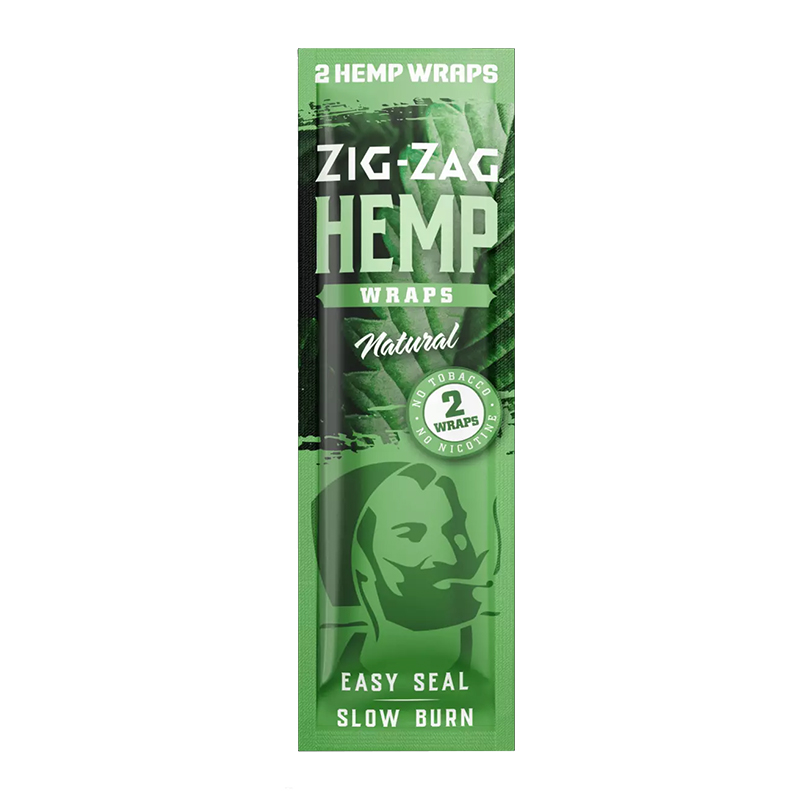 ZIG ZAG HEMP WRAPS 2PK NATURAL - BOX OF 25