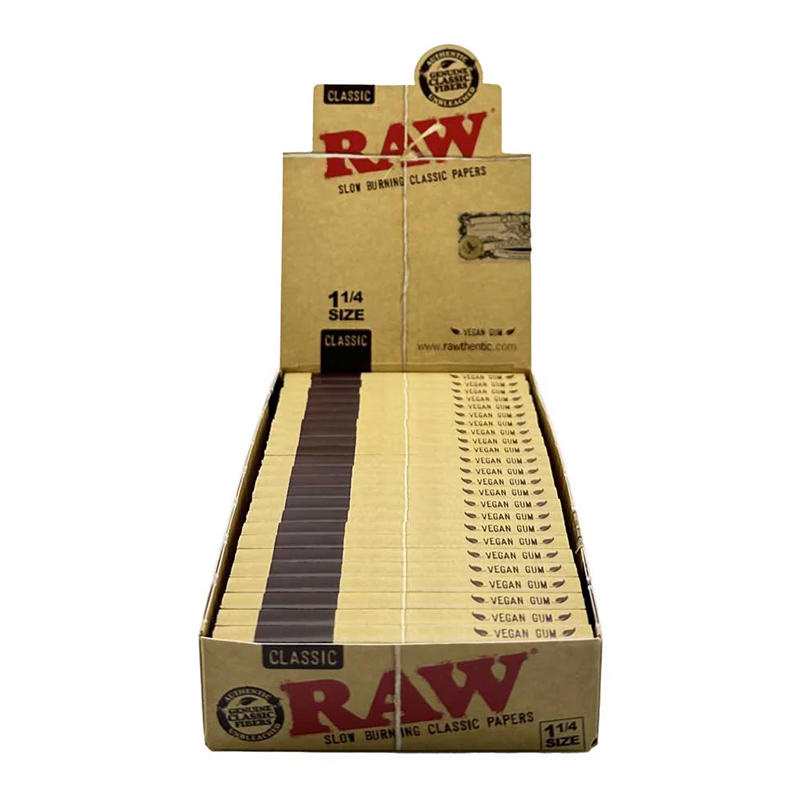 RAW ROLLING PAPER 1 1/4 CLASSIC 24CT