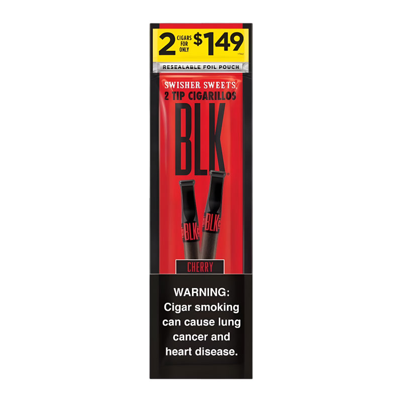 SWISHERS SWEETS BLK 2PK $1.49 CHERRY - BOX OF 15 POUCHES
