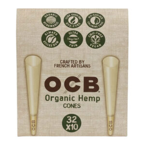 OCB UNBLEACHED ORGANIC HEMP CONE 32X10