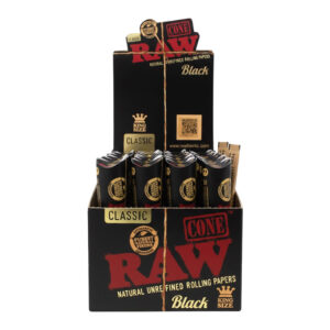 RAW CONE 3PK BLACK KS