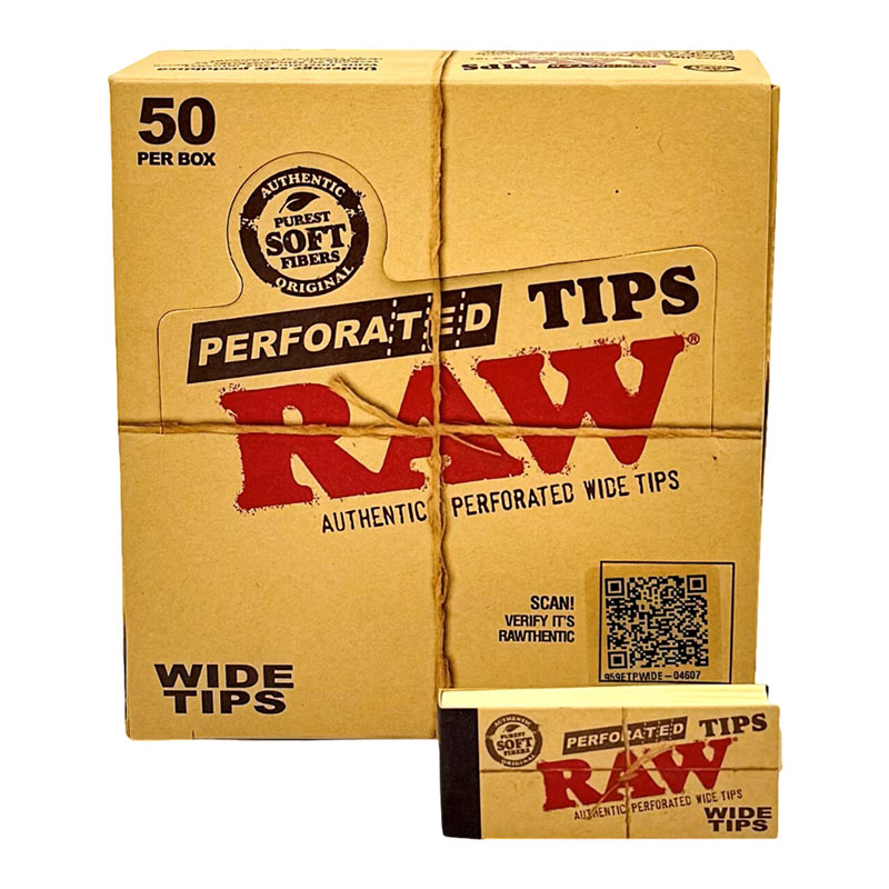 RAW PERFORATED WIDE TIPS 50CT