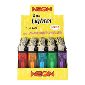 NEON CHEAP LIGHTERS - BOX OF 50