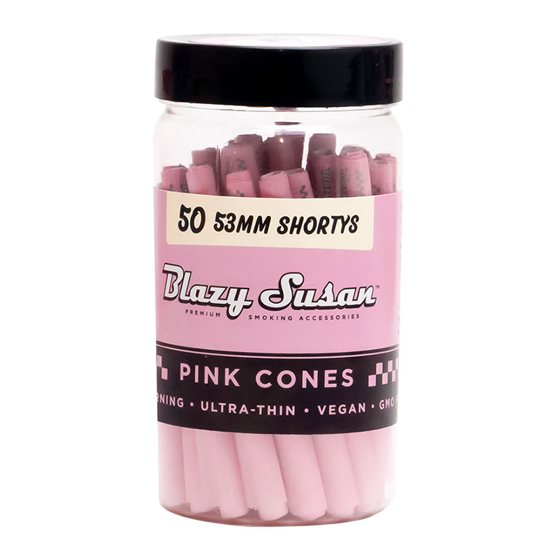 BLAZY SUSAN PINK 53 MM SHORTYS CONE - 50 CT JAR