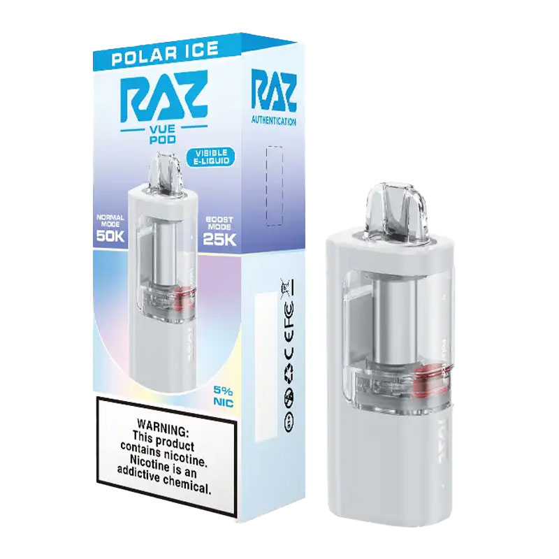 RAZ VUE POD 50K BOX OF 5 - POLAR ICE