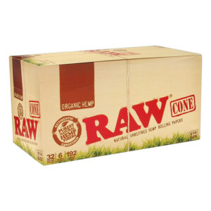 RAW CONE ORGANIC 1 1/4 SIZE - 6 CONES PER PACK