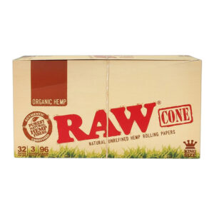 RAW CONE ORGANIC KING SIZE - 3 CONES PER PACK