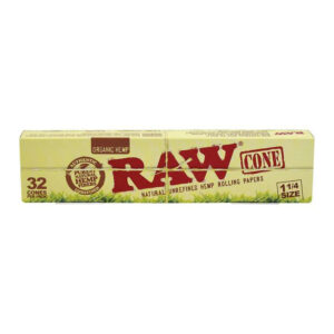 RAW CONE ORGANIC 1 1/4 SIZE - 32 CONES PER PACK