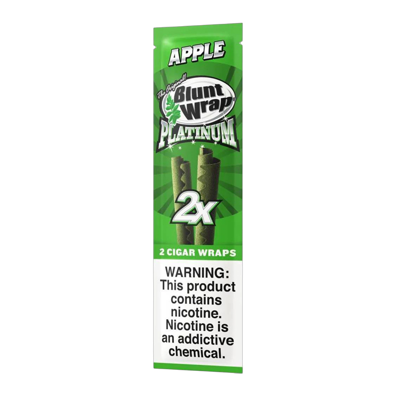 BLUNT WRAP 25 POUCHES OF 2 WRAPS - APPLE
