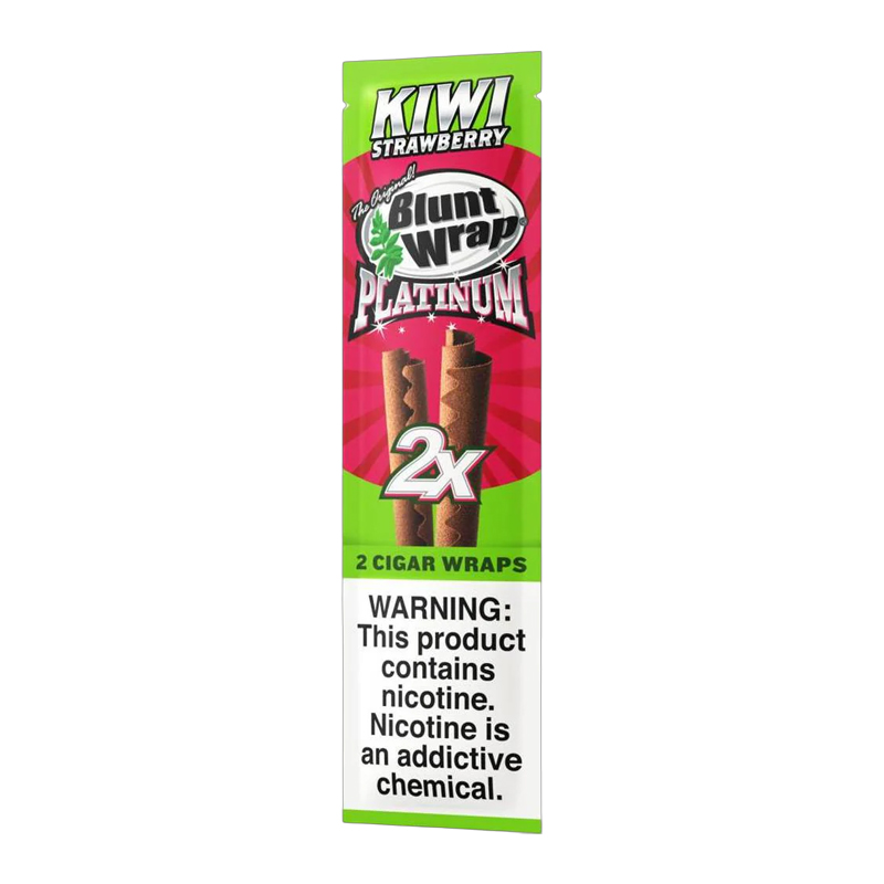 BLUNT WRAP 25 POUCHES OF 2 WRAPS - KIWI STRAWBERRY