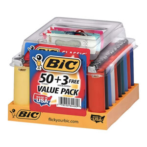 BIC CLASSIC DESIGN LIGHTERS 50PK+3