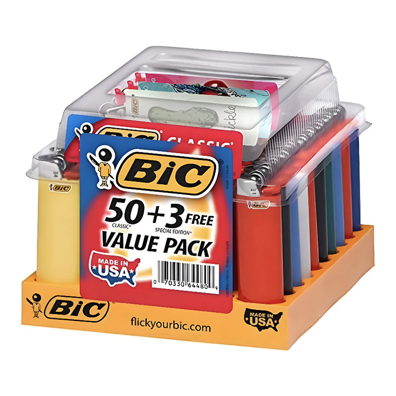 BIC CLASSIC DESIGN LIGHTERS 50PK+3