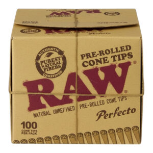 RAW TIPS PERFECTO - 6 PER BOX (100 CONE TIPS PER PACK)