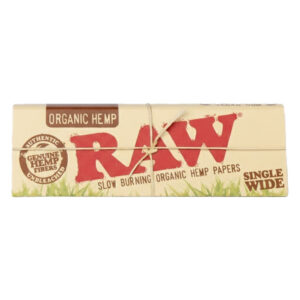 RAW ORGANIC PAPERS SINGLE WIDE - 25 PER BOX